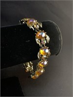 Vintage Aurora Borealis Cabochon Bracelet