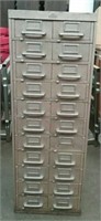 22 Drawer Metal File Cabinet, Very Heavy,