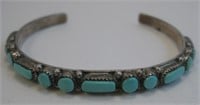 Old Pawn Zuni Turquoise Bracelet