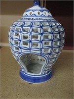 Vintage asian Blue and White  Ceramic Lantern