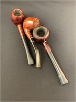 3 Vintage Pipes Old Bond Guildhall + Another