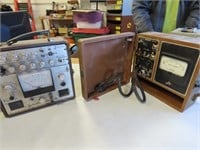 Vintage radio tube testers.
