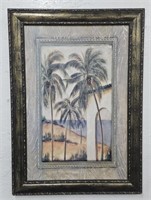 (AJ) Tropical Landscape Print On Canvas 42" By