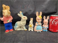 Vintage Easter toys. 2 Knickerbocker plastic