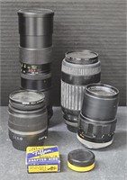 (G) Camera Lens And Filter Lot Includes Minolta,