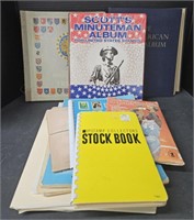 (G) Stamp Collecting Books And Binders Plus