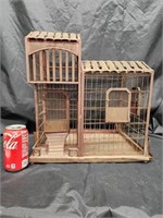 Antique architectural tin bird cage.  16" H .