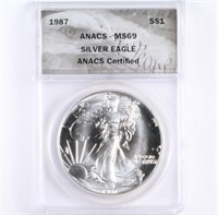 1987 Silver Eagle ANACS MS69
