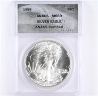 1988 Silver Eagle ANACS MS69