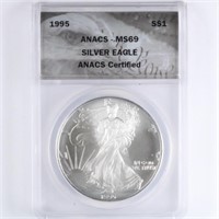 1995 Silver Eagle ANACS MS69
