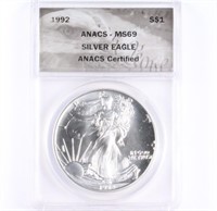 1992 Silver Eagle ANACS MS69