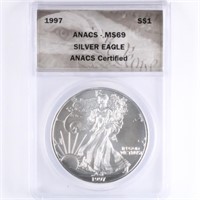1997 Silver Eagle ANACS MS69