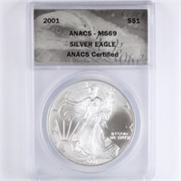 2001 Silver Eagle ANACS MS69