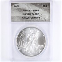 2002 Silver Eagle ANACS MS69