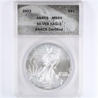 2003 Silver Eagle ANACS MS69