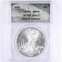2004 Silver Eagle ANACS MS69