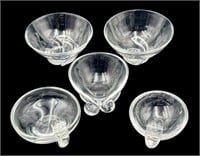 Lot of 5 Steuben Bowls - 4 are Signed.