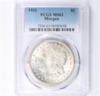 1921 Morgan Dollar PCGS MS63