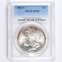 1881-S Morgan Dollar PCGS MS65