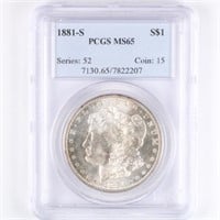 1881-S Morgan Dollar PCGS MS65