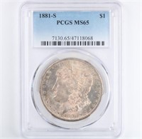 1881-S Morgan Dollar PCGS MS65