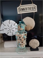 4 pieces, nautical, shell sign and more.