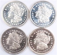Lot of 4: Silver 1oz Rounds