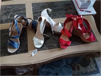 3 pair of women's wedge shoes size 8