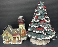 (AK) Ceramic Light Up Christmas Tree with Bulb