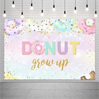 5x3ft Grow up Theme Party Backdrop Colourful Donut