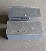 (2) Metal Storage Boxes