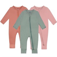 GUISBY Baby Footless Pajamas with Mittens Cuffs, S