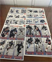 Full Pages of Football Cards