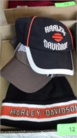 2 HARLEY DAVIDSON CAPS / HATS, BEANIE (LIKE NEW)