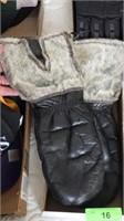 VINTAGE WOLVERINE LEATHER & FUR GLOVES