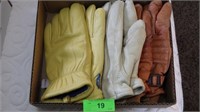 3 PR. LEATHER GLOVES (1 UNUSED WELLS HYDRA HYDE)