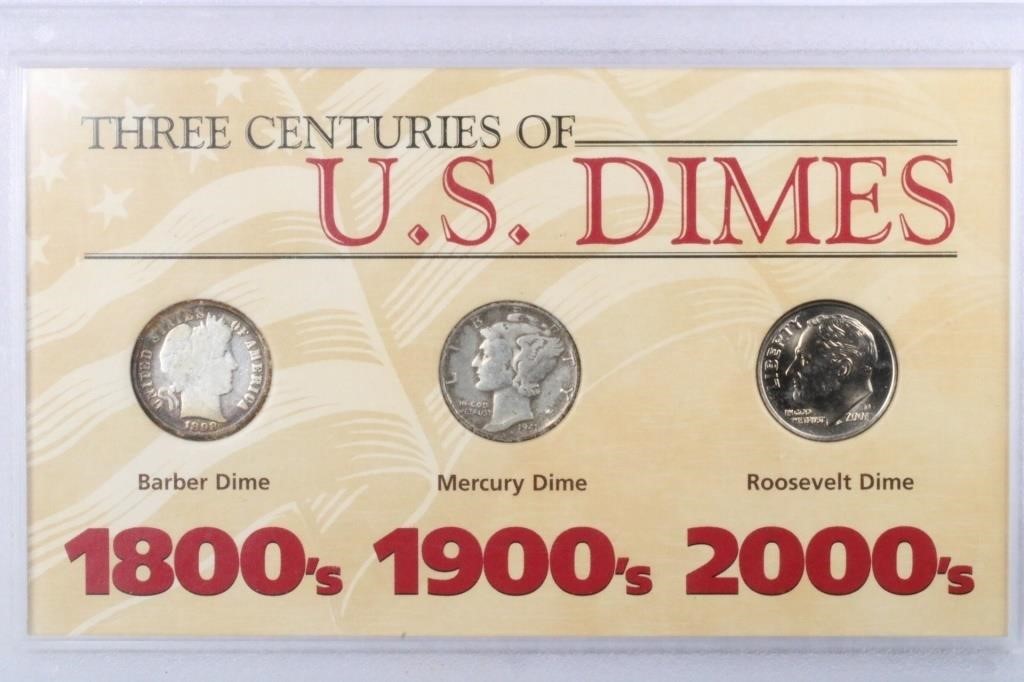 Three Centuries of US Dimes