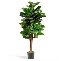 TN5117  Gymax Fiddle Leaf Fig Tree, Artificial, 4f