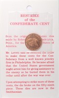 Restrike of the Confederate Cent