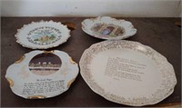 (4) Vintage Wall Hanging Plates