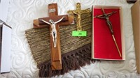 BRASS CROSSES, WOODEN CROSS FOR HOLY WATER>>>