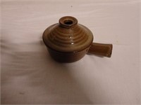 Vintage  Stoneware Pottery crock stewpot with Lid