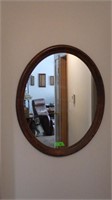 OVAL OAK MIRROR 25 x 31