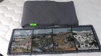TWIN QUILT, TAPESTRY RUNNER
