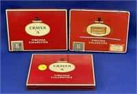 3 Craven "A" Tin Tobacco Tins