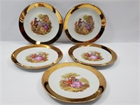 Lot of 5 Plates Bavaria Germany signed by Artist