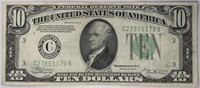 1934 B Series $10 Federal Reserve Note