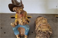 Wood Cowboy & Wood Face