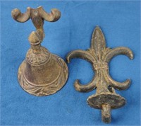 Cast Iron Bell & Candle Holder