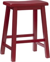 Powell Furniture barstool red 17.5"w x 9"d x 24"h